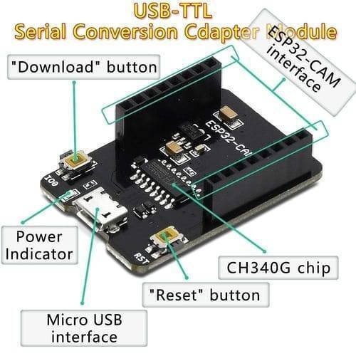 ESP32 CAM MB Micro USB Programmer CH340G to Serial Port