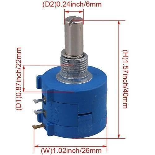 1 Piece Multiturn Potentiometer 10k Ohm Pot 3590s-2-103l