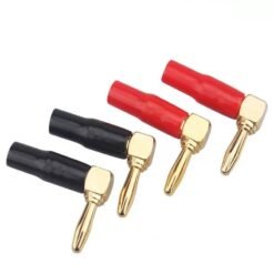 pure copper gold- RED AND BLACK plated speaker banana head speaker amplifier connector banana plug